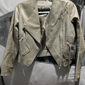 Leather cropped Jacket